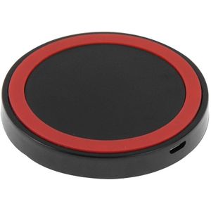 Qi Standard Wireless Charging Pad  for iPhone 8 / 8 Plus / X &  Samsung / Nokia / HTC and Other Mobile Phones (Black + Red)