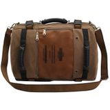 KAUKKO FH09 Fashion Multifunctional Men Canvas Crossbody Bag Hand Bag Messenger Bag Outdoors Hiking Camping Travelling Bag  Size: 45 x 29 x 17 cm(Khaki)