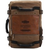 KAUKKO FH09 Fashion Multifunctional Men Canvas Crossbody Bag Hand Bag Messenger Bag Outdoors Hiking Camping Travelling Bag  Size: 45 x 29 x 17 cm(Khaki)