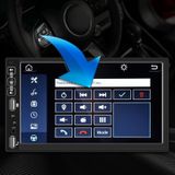 A2891 7 inch Car HD MP5 Carplay Bluetooth Music Player Reversing Image All-in-one Machine Support FM / U Disk with Remote Controler  Style:Standard + 8LEDs Light Camera