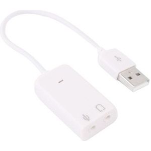 7.1 Channel USB 2.0 Sound Adapter  Plug and Play(White)