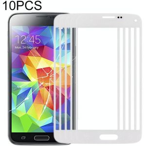 10 PCS Front Screen Outer Glass Lens for Samsung Galaxy S5 mini (White)