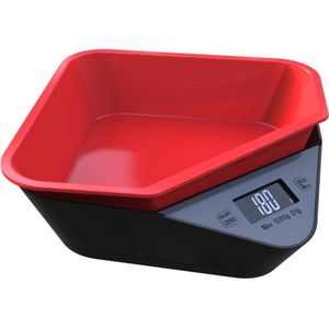 5kg/1g Kitchen Electronic Scale Coffee Scales Baking Food Scale Pallet Scale Pet Scale(Black Scale + Red Bowl)