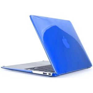 ENKAY for MacBook Air 13.3 inch (US Version) / A1369 / A1466 4 in 1 Crystal Hard Shell Plastic Protective Case with Screen Protector & Keyboard Guard & Anti-dust Plugs(Dark Blue)