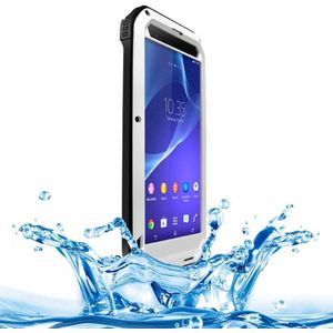 LOVE MEI Metal Ultra-thin Rain Resistant + Dropproof + Shockproof + Dustproof Protective Case for Sony Xperia T2 Ultra(Silver)
