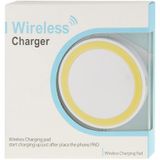 Qi Standard Wireless Charging Pad  for iPhone 8 / 8 Plus / X &  Samsung / Nokia / HTC and Other Mobile Phones (White + Yellow)