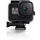 For GoPro HERO8 Black 45m Waterproof Housing Protective Case with Buckle Basic Mount & Screw & Floating Bobber Grip & Strap & Anti-Fog Inserts(Black)