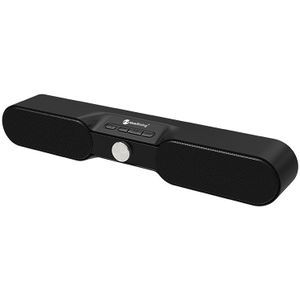 New Rixing NR4017 Portable 10W Stereo Surround Soundbar Bluetooth Speaker with Microphone(Black)