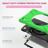 For Samsung Galaxy Tab A7 10.4 2020 T500 / T505 Shockproof Colorful Silicone + PC Protective Case with Holder & Shoulder Strap & Hand Strap & Screen Protector(Green)