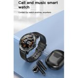 MX12 1.3 inch IPS Color Screen IP68 Waterproof Smart Watch  Support Bluetooth Call / Sleep Monitoring / Heart Rate Monitoring  Style: Leather Strap(Silver Brown)
