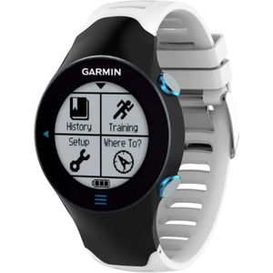 Smart Watch Silicone Wrist Strap Watchband for Garmin Forerunner 610(White)