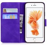 For iPhone 6s Plus / 6 Plus Tiger Embossing Pattern Horizontal Flip Leather Case with Holder & Card Slots & Wallet(Purple)