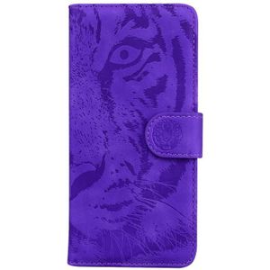 For iPhone 6s Plus / 6 Plus Tiger Embossing Pattern Horizontal Flip Leather Case with Holder & Card Slots & Wallet(Purple)
