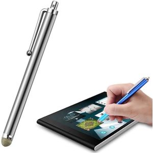 AT-19 Silver Fiber Pen Tip Stylus Capacitive Pen Mobile Phone Tablet Universal Touch Pen(Silver)