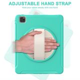 360 Degree Rotation PC + TPU Protective Case with Holder & Hand-strap For iPad Air 4 10.9 / Pro 11 2021/2020/2018(Mint Green)