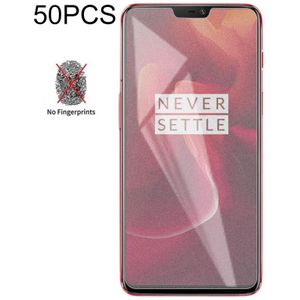 50 PCS Non-Full Matte Frosted Tempered Glass Film for OnePlus 6  No Retail Package