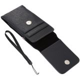 Universal Litchi Texture Vertical Flip Upright PU Leather Case / Waist Bag with Back Splint & Card Slots & 15cm Lanyard for Galaxy Mega 6.3 & C9 Pro / C900 & A8 (2016) & S7 Edge & S6 Edge+  iPhone 7 Plus & 6s Plus & 6 Plus  Huawei Mate 9 & P9 Plus &