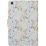 For Huawei MediaPad T5 Flower Pattern Horizontal Flip Leather Case with Card Slots & Holder(Small Floral)