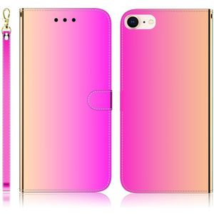 For iPhone 7 / 8 Imitated Mirror Surface Horizontal Flip Leather Case with Holder & Card Slots & Wallet & Lanyard(Gradient Color)