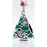 S925 Sterling Silver Pendant Diamond Christmas Tree Beads DIY Bracelet Necklace Accessories