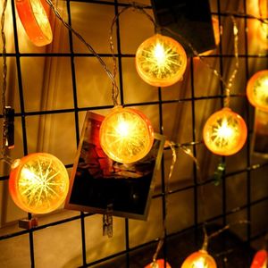 3m Lemon Slice USB Plug Romantic LED String Holiday Light  20 LEDs Teenage Style Warm Fairy Decorative Lamp for Christmas  Wedding  Bedroom (Orange)