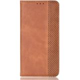 For Xiaomi Poco F3 GT / Redmi K40 Gaming Magnetic Buckle Retro Crazy Horse Texture Horizontal Flip Leather Case with Holder & Card Slots & Photo Frame(Brown)