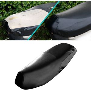 Waterproof Motorcycle Black Leather Seat Cover Prevent Bask In Seat Scooter Cushion Protect  Size: XL  Length: 61-65cm; Width: 27-38cm