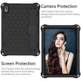 For Lenovo Tab 4 10 Plus TB-X704F/N/L/V Honeycomb Design EVA + PC Material Four Corner Anti Falling Flat Protective Shell with Strap(Black+Black)