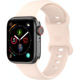 Siliconenvervanging horlogebanden  maat: Kleine code voor Apple Watch Series 6 & SE & 5 & 4 44mm / 3 & 2 & 1 42mm (Sand Pink)