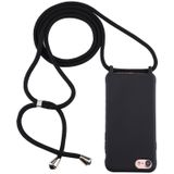 For iPhone 8 / 7 Candy Color TPU Protective Case with Lanyard(Black)