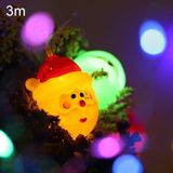 3m Santa Claus LED Holiday String Light  20 LEDs USB Plug Warm Fairy Decorative Lamp for Christmas  Party  Bedroom (Colorful Light)
