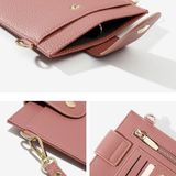 T6029 Niche Messenger Bag Thin Ladies Mobile Wallet(Brown)