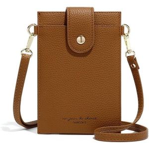 T6029 Niche Messenger Bag Thin Ladies Mobile Wallet(Brown)