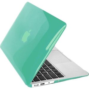 ENKAY for MacBook Air 13.3 inch (US Version) / A1369 / A1466 4 in 1 Crystal Hard Shell Plastic Protective Case with Screen Protector & Keyboard Guard & Anti-dust Plugs(Green)