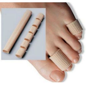 Breathable fiber silicone toe finger eversion correction Toe Separator Protective Gloves(M)