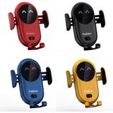 Smart Infrared Sensor Car Wireless Charger Car Holder Mobile Phone Wireless Charger  Colour: Yellow  (With Suction Cup Bracket)