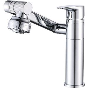 Universal Swivel Faucet Bathroom Hot & Cold Dual-Out Mode Faucet  Specification: Short HT-805065