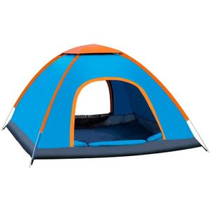 Outdoor Camping Beach Rainproof Sun-proof Automatic Quick Install Tent For 3-4 People(Blue)