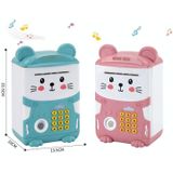 Cartoon Mouse Fingerprint Password Money Box Simulation ATM Piggy Bank (Pink)