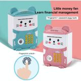 Cartoon Mouse Fingerprint Password Money Box Simulation ATM Piggy Bank (Pink)