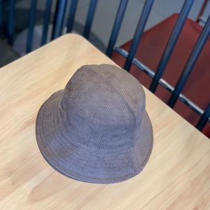 Leisure Corduroy Fisherman Hat Fall and Winter Foldable Art Sunhat  Size: M (56-58cm)(Brown)