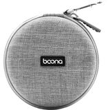 Baona BN-F009 Oxford EVA Storage Bag Box with Carabiner for Headphone / Earphone & Data Cable(Gray)