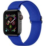 Polyester Nylon Watchband voor Apple Watch Series 7 45 mm / 6 & SE & 5 & 4 44mm / 3 & 2 & 1 42mm (Royal Blue)