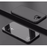 Electroplating Mirror Horizontal Flip Leather Case for Xiaomi Pocophone F1  with Holder(Black)