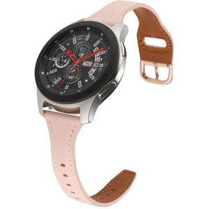 Voor Samsung Galaxy Watch3 / Huawei Watch GT3 Pro 22 mm omgekeerde gesp lederen horlogeband