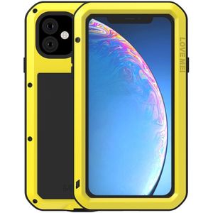 For iPhone 11 Pro Max LOVE MEI Metal Shockproof Waterproof Dustproof Protective Case(Yellow)