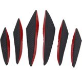 6 PCS Universal Carbon Fiber Style Car Front Bumper Body Spoiler Lip Splitter Protector Bar Strip Guard Sticker