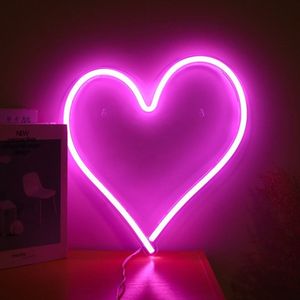 LED Acrylic Transparent Back Panel Neon Light Holiday Decoration Lamp(Love)