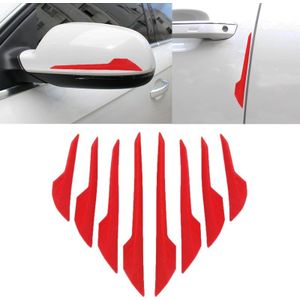 8 PCS Car Vehicle Door Side Guard Anti Crash Strip Exterior Avoid Bumps Collsion Impact Protector Sticker(Red)