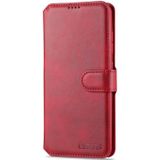 For Samsung Galaxy A51 AZNS Calf Texture Horizontal Flip Leather Case  with Holder & Card Slots & Wallet & Photo Frame(Red)